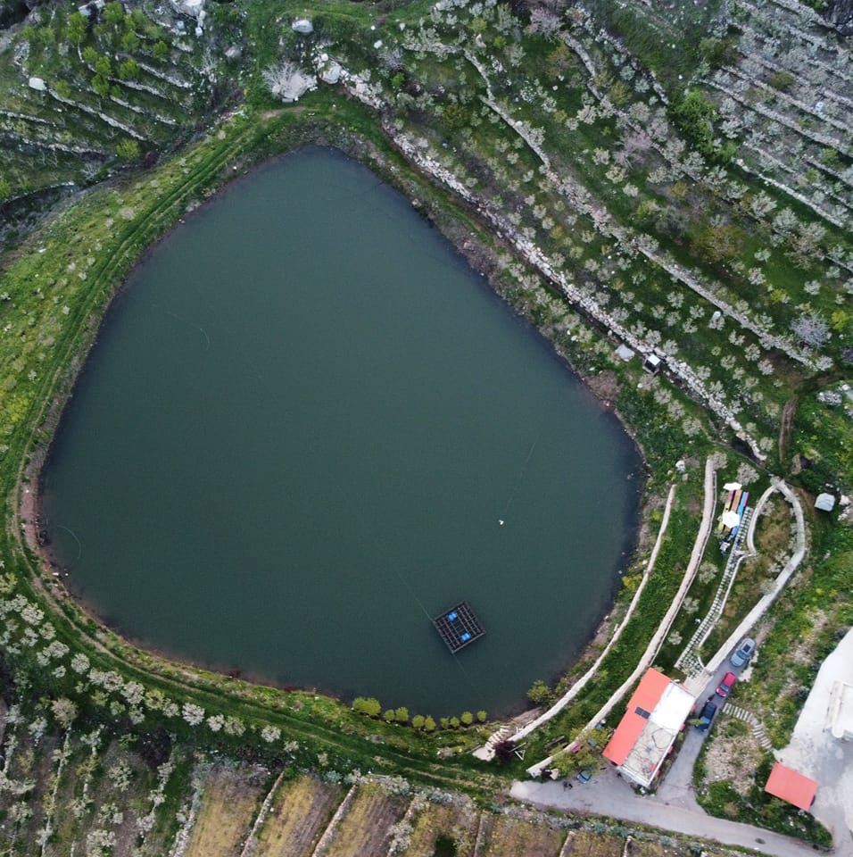 Frozen Secret Lake in Akoura